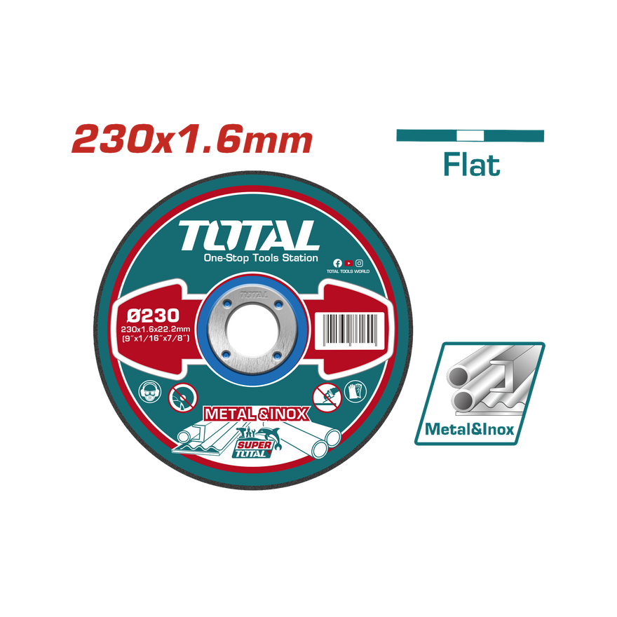 Total Abrasive Metal Cutting Disc 230mm 1.6mm TAC2162301
