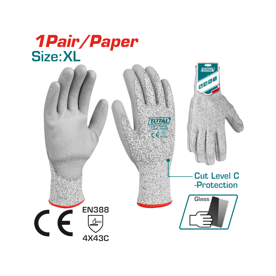 Total Cut-Resistant Gloves TSP1702-XL