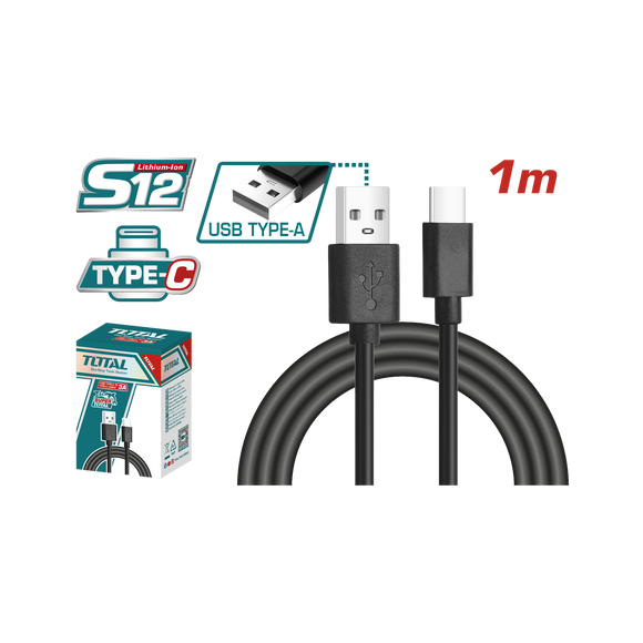 Total Cable USB Type-A to Type-C 1m TIUCC01