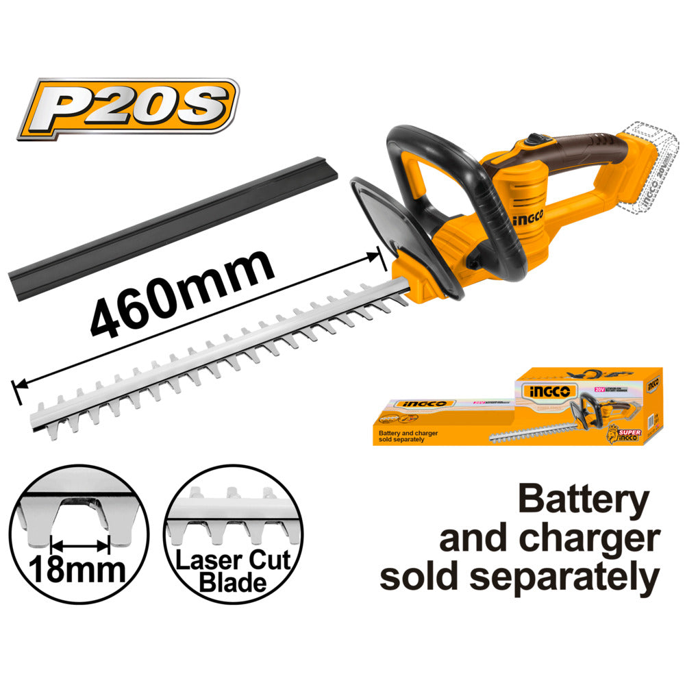 Ingco 20v lithium-ion hedge trimmer chtli20018