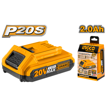 Ingco 20V Ps+C/L Battery 2.0Ah