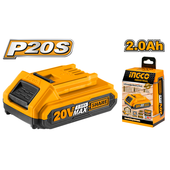 Ingco 20V Ps+C/L Battery 2.0Ah