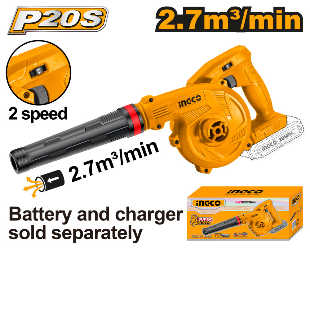 Ingco 20v lithium-ion blower cabli20018