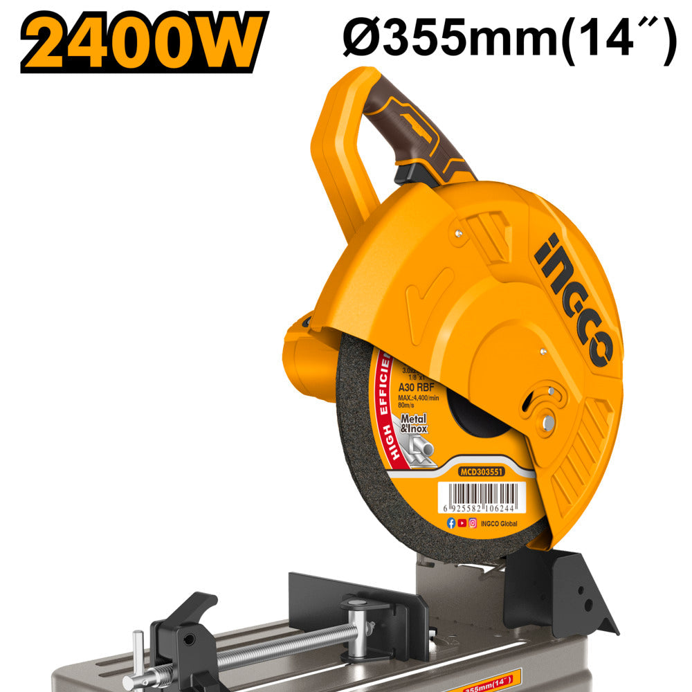 Ingco cut off saw 355mm 2400w cos243558