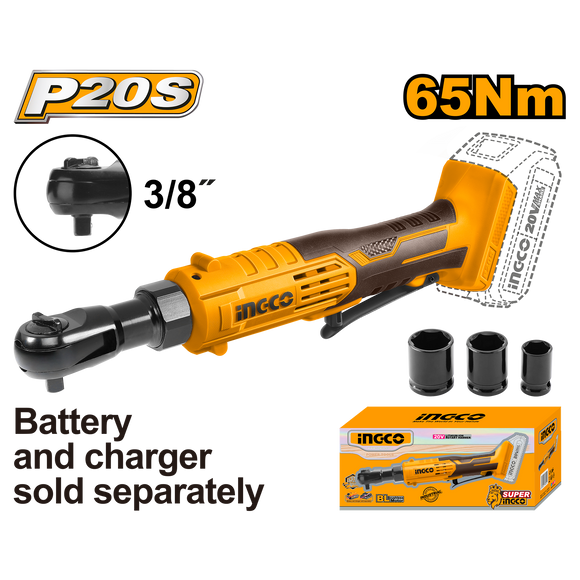 Ingco 20V Lithium-Ion Cordless Drive Ratchet – 3/8? CDRLI2060151