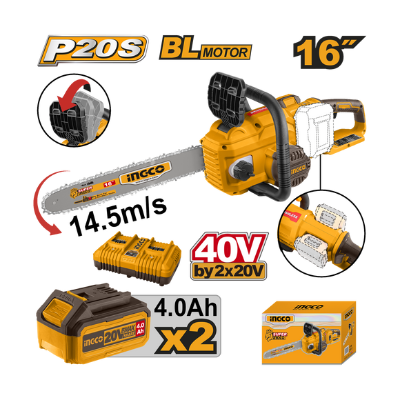 Ingco 40V Lithium-Ion Chain Saw CGSLI401682