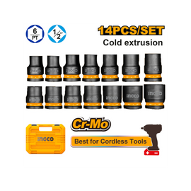 Ingco Socket Set 1/2" 14Pce HKISSD12141