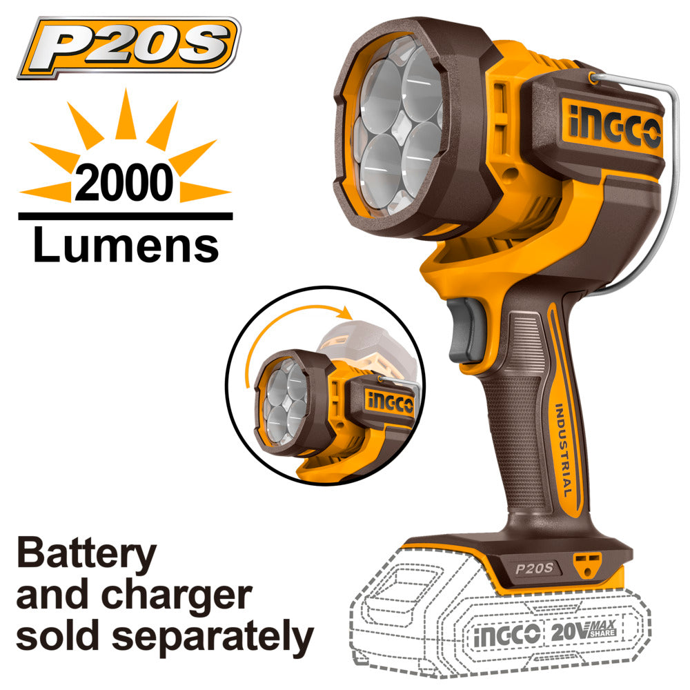Ingco 20v lithium-ion work lamp cwli2088
