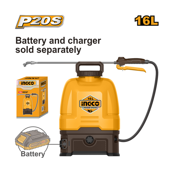Ingco 20V Lithium-Ion Garden Pressure Sprayer CSPLI2016