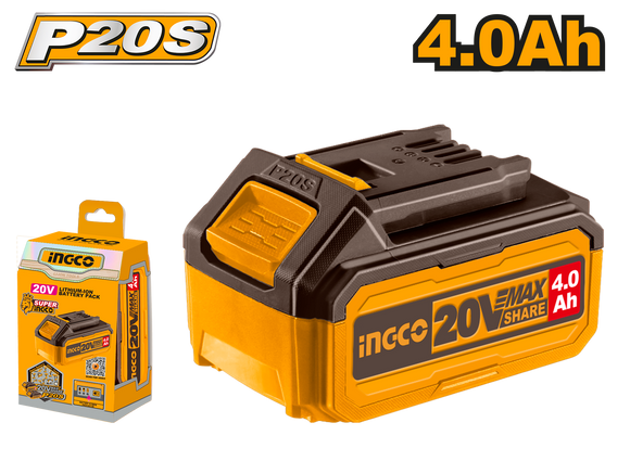 Ingco 20V Ps+C/L Battery 4.0Ah