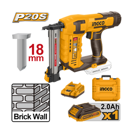 Ingco 20V Lithium-Ion Cordless Brick Nailer  CSTLI3808