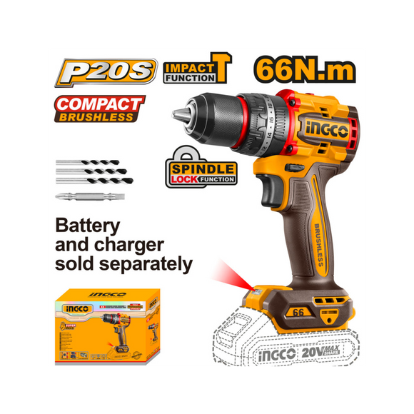 Ingco 20V Lithium-Ion Impact Drill CIDLI206681