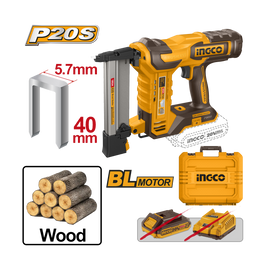 Ingco 20V Lithium-Ion Crown Stapler Nailer  CCSNLI6005