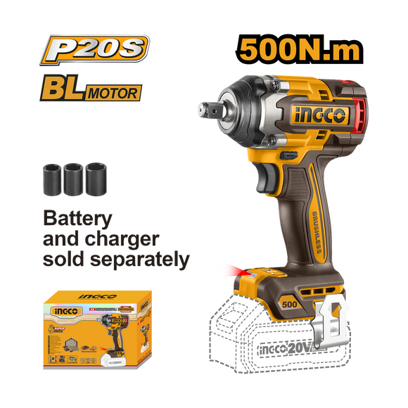 Ingco 20V Lithium-Ion Impact Wrench CIWLI20501