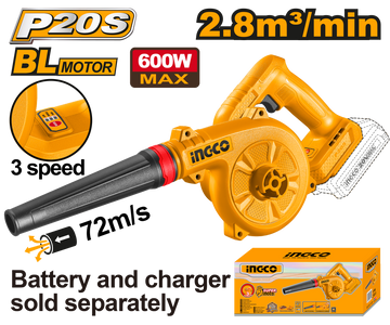 Ingco 20V Ps+C/L B/L Blower 2.8Qbm/Minm3 Speed