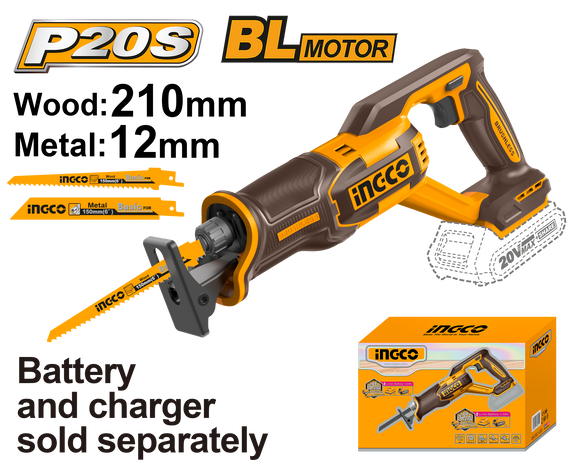 Ingco 20V Lithium-ion Reciprocating Saw CRSLI2108
