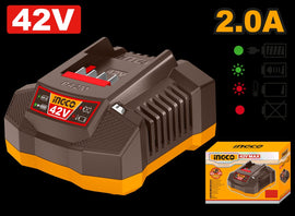 Ingco Cordless 42V Lithium-Ion 2.0ah Battery Charger FCLI42021 - 0