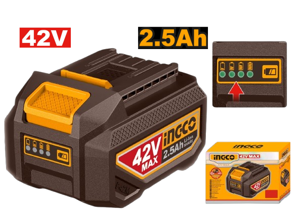 Ingco Cordless 42V Lithium-Ion 2.5ah Battery FBLI42251