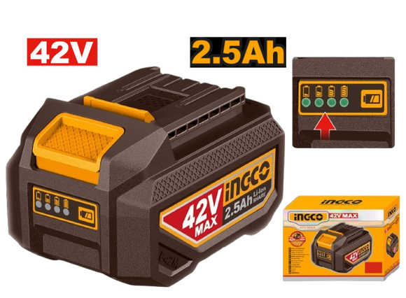 Ingco Cordless 42V Lithium-Ion 2.5ah Battery FBLI42251