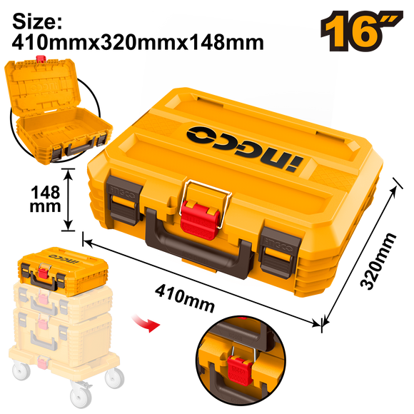 Ingco Tool Box 16” Stackable Medium PBXS101