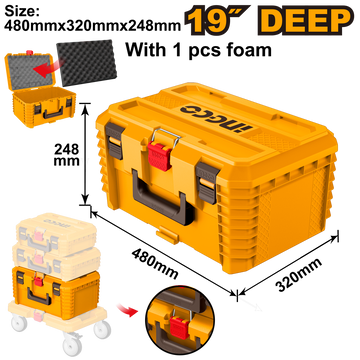 Ingco Tool Box 19” Stackable Extra Large Deep PBXS103