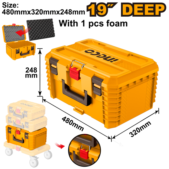 Ingco Tool Box 19” Stackable Extra Large Deep PBXS103