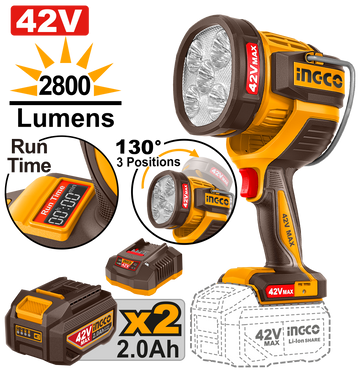 Ingco 42V Max Cordless Work Lamp CWLI42896
