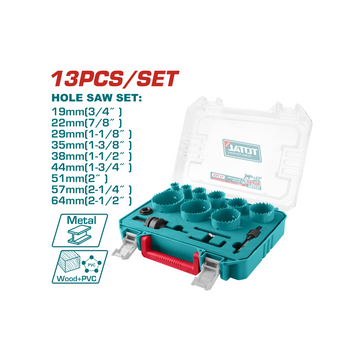 Total Bi-Metal Hole Saw Set 13 Pce TACSH0132