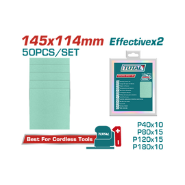 Image of Total Power Tool Total Sanding Sheet Set 145X114mm TAC145115