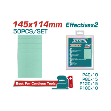 Image of Total Power Tool Total Sanding Sheet Set 145X114mm TAC145115