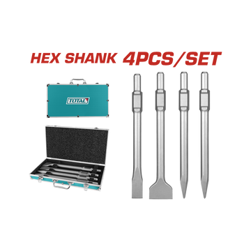Total 4 Pcs SDS Hex Chisel TAC0304375