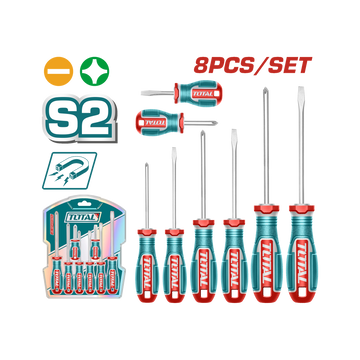 Total 8 Pcs Screwdriver Set TKSDS0826