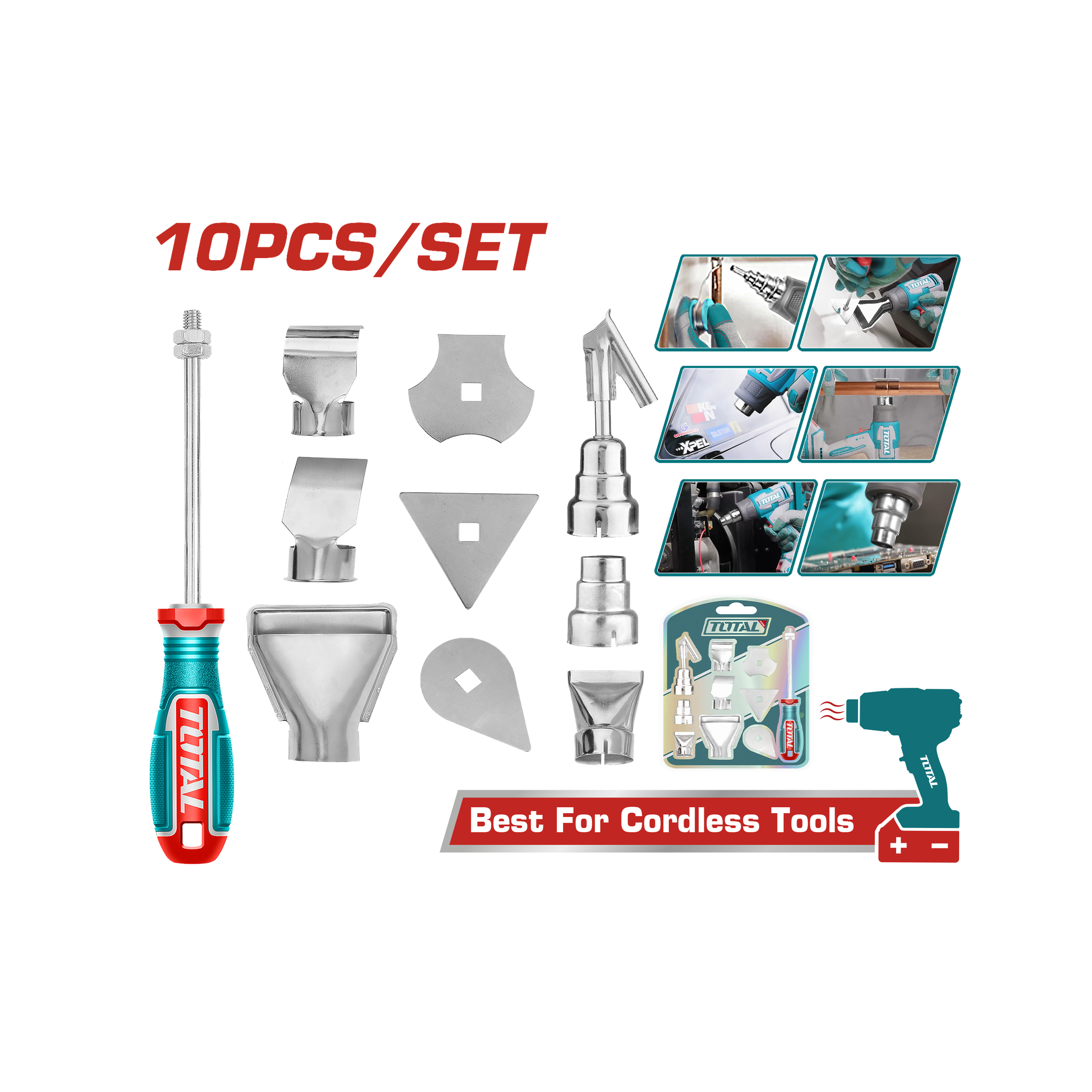 Total Heat Gun accessories 10 Pcs TBA1011 for sale | AHM Online (Pty) Ltd