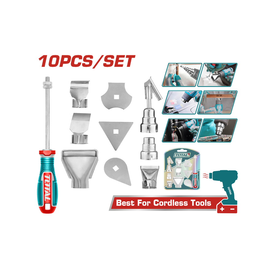 Total Heat Gun accessories 10 Pcs TBA1011