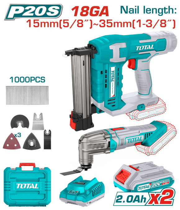 Total Cordless 20V Nailer & Multitool Kit - Bm TOSLI24021