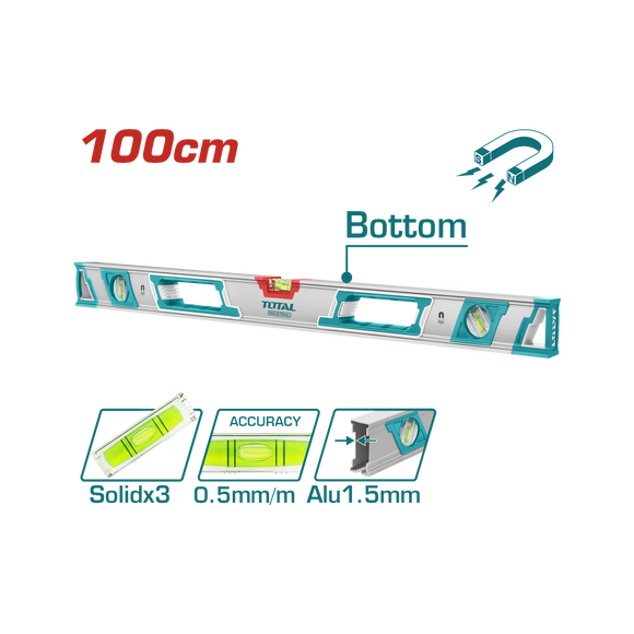 Image of Total Power Tool Total Level 100cm Spirit Level TMT210028M