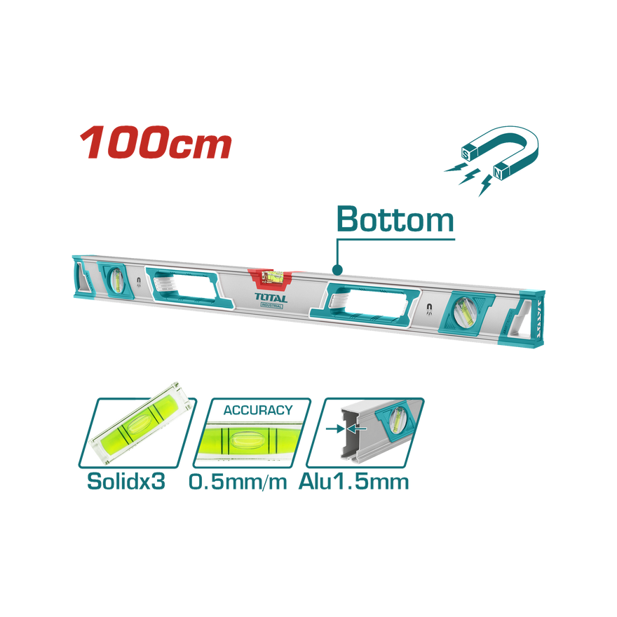 Image of Total Power Tool Total Level 100cm Spirit Level TMT210028M