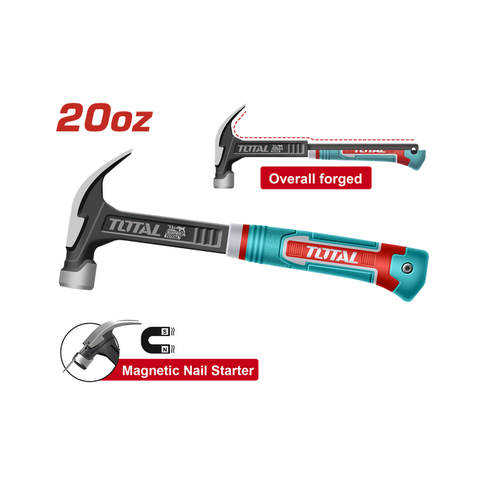 Image of Total Power Tool Total Claw Hammer 560g THCH61020L