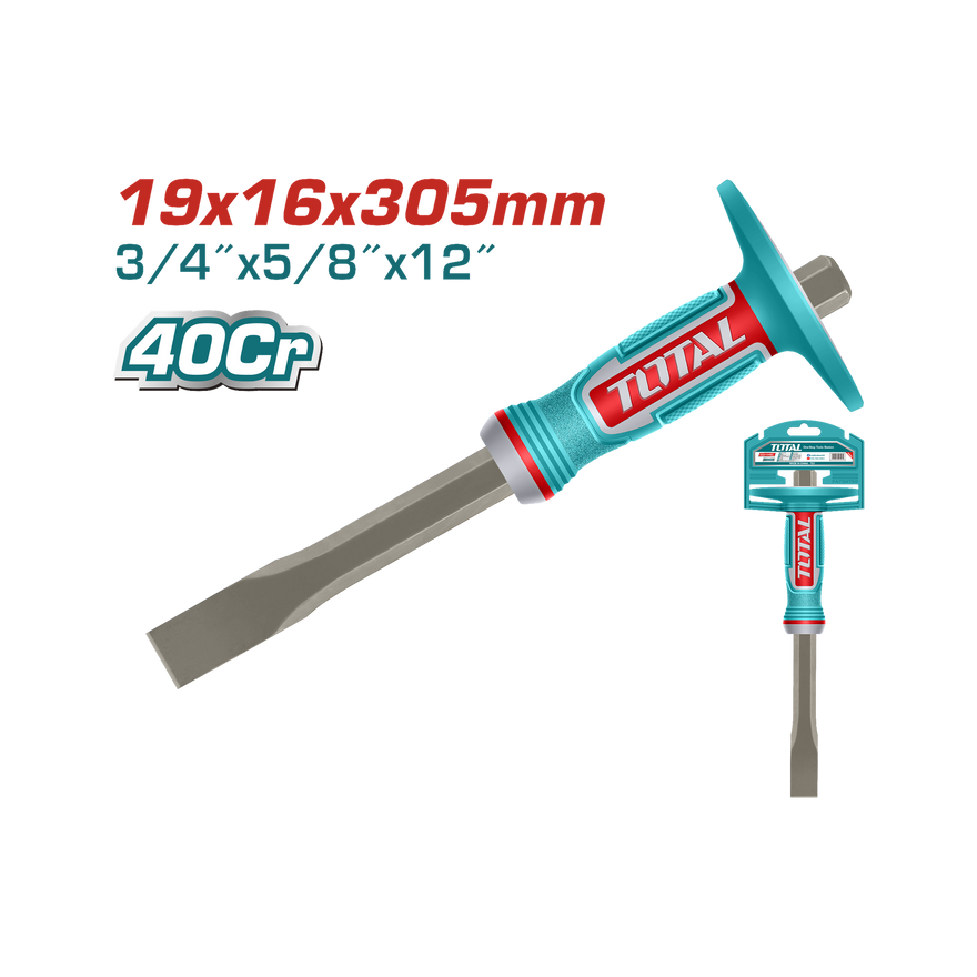 Total Mason's Chisel 305mm 40Cr Chrome Steel Precise THT4531916