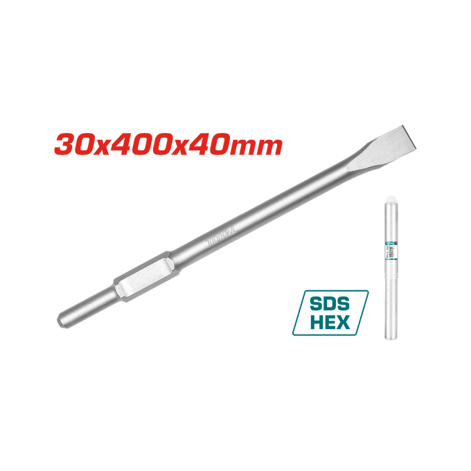 Total 30 X400X 35mm Flat Hex Chisel TAC15333012