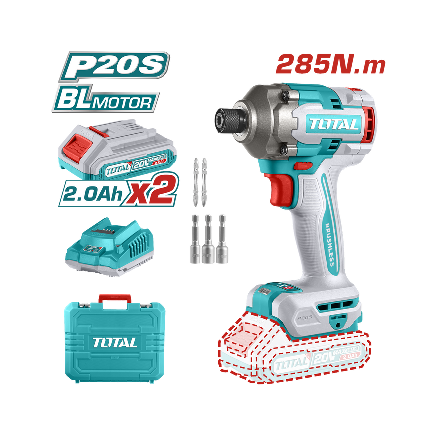 Total Cordless Impact Driver 20V TIRLI2028