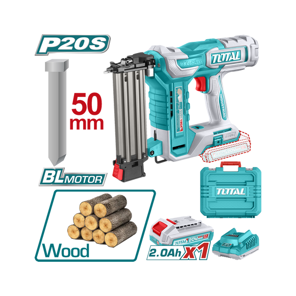 Total Cordless Brad Nailer 20V TCBNLI5008