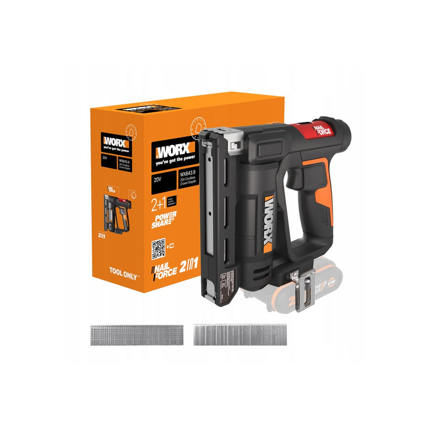 Worx Crown Stapler 38" BL 20V TOOL ONLY