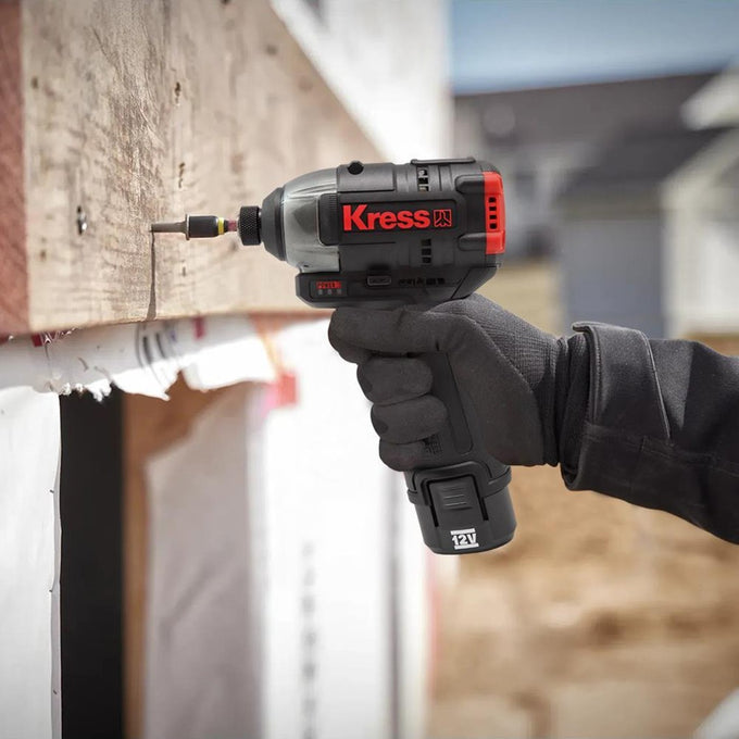 Kress 1/4" Impact Driver 12V BL 140NM Kit