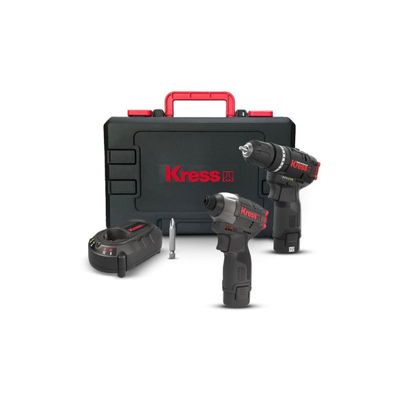 Kress Hammer Drill 40Nm & Impact Driver 140Nm BL 12V Combo KIT