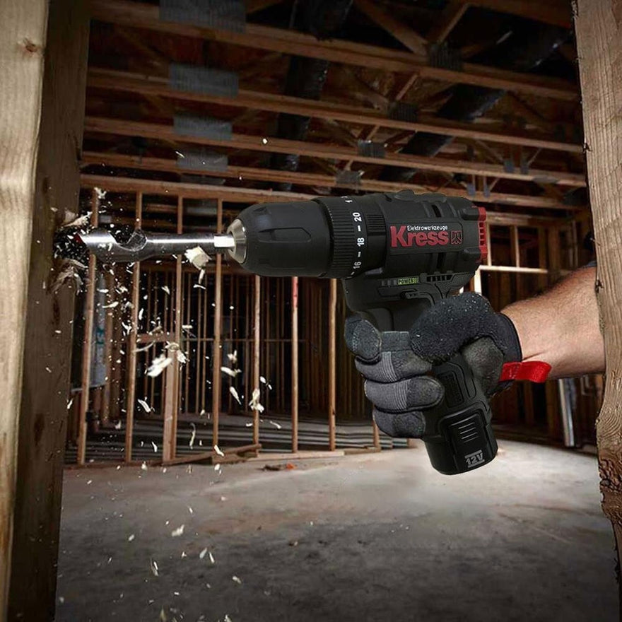 Kress Hammer Drill 40Nm & Impact Driver 140Nm BL 12V Combo KIT - 0
