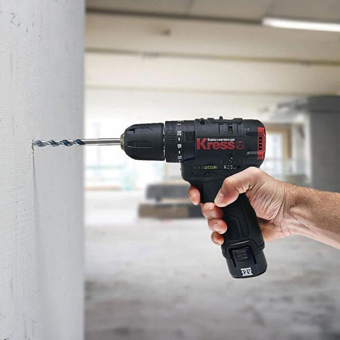 Kress Hammer Drill BL 10mm 40Nm 12V Kit