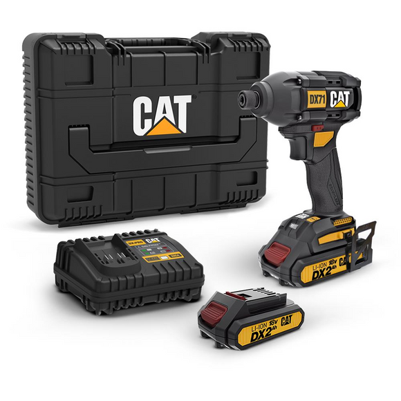 Cat 1/4" Impact Driver BL 215Nm 18V Kit
