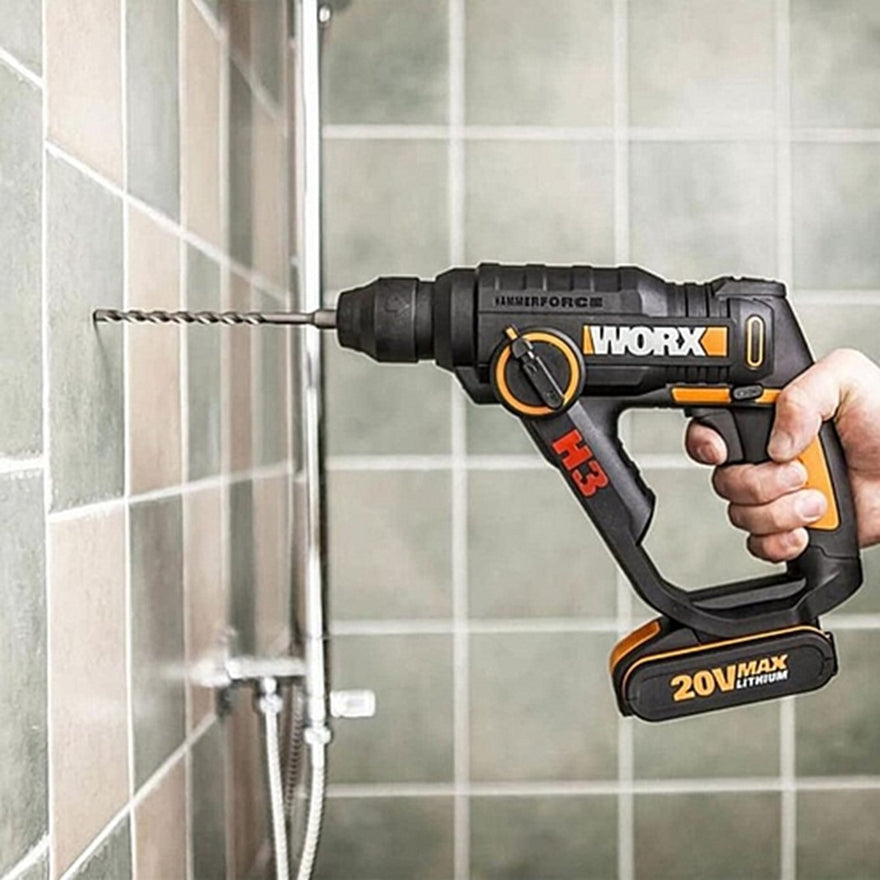 Worx H3 Battery Powered Compact Rotary Hammer Drill SDS 1.2J - 0