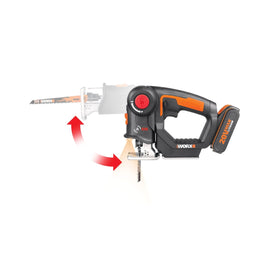Worx AXIS Jigsaw & Recipro Saw 20mm 2-In-1 20V Kit